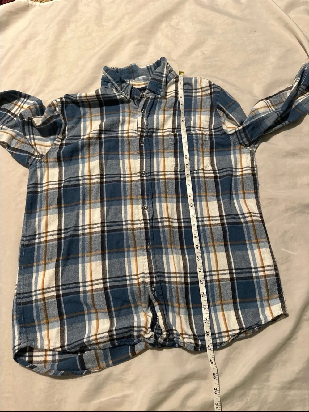 Upcycled Halloween Skeleton Cat Ghost Scene Tee Flannel Sz L